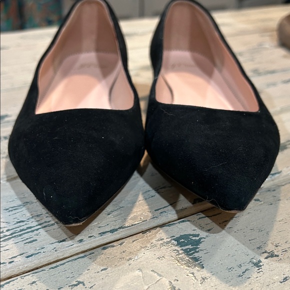 J. Crew Classic Slip-on Black Suede Pointed Toe Flats Shoes Size 8.5 - Picture 6 of 8